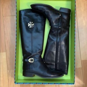 Tory Burch Brown Leather Boots Size 7.5